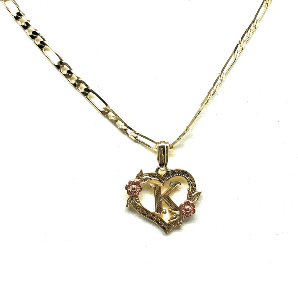 Rose Initial Necklace